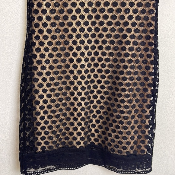 Max Studio black and nude lace overlay dress M - Picture 7 of 10
